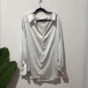 Elegant White Button-Up Blouse